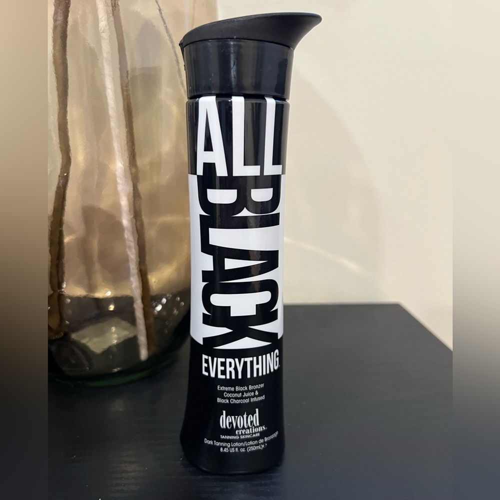BRAND NEW All Black Everything Devoted Creations Indoor Outdoor Tanning Lotion